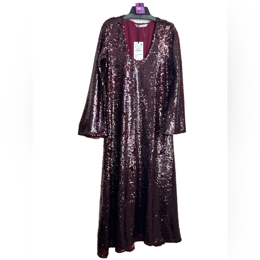 Sequin Maxi Dress - Black - Picture 7 of 11